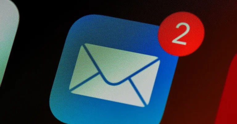 Email icon with two new messages