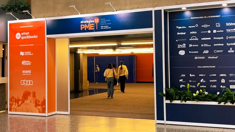Entrance to the Stratégies PME event in Montreal