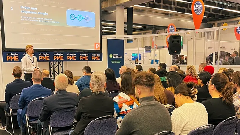 Stratégies PME conference with attentive audience