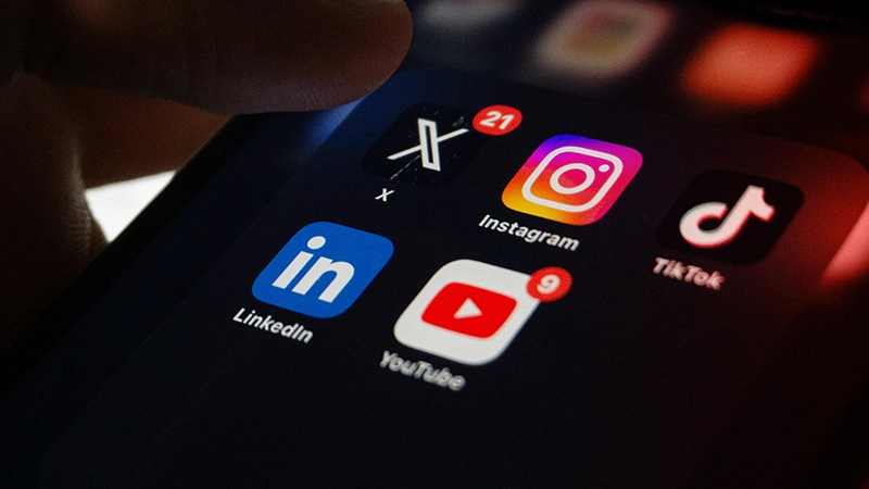 Applications de réseaux sociaux sur téléphone intelligent